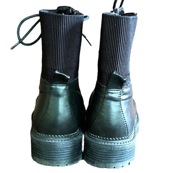 Women's Rock & Candy by ZiGi Black Lace-Up Combat Boots, Size US 7 - Picture 5 of 12